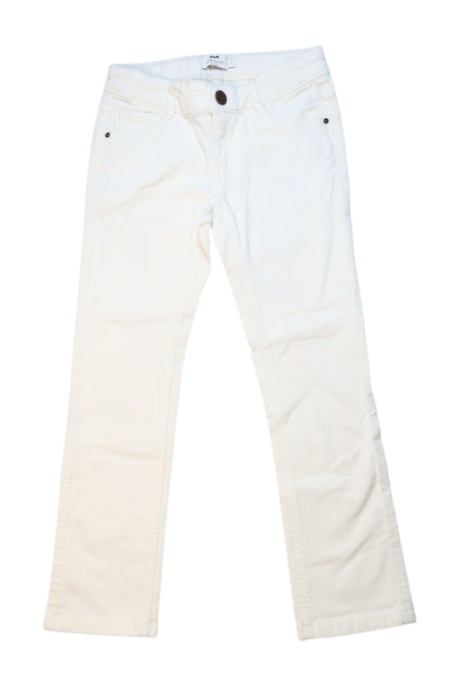 A White Jeans from Cyrillus in size 7Y for girl. (Front View)