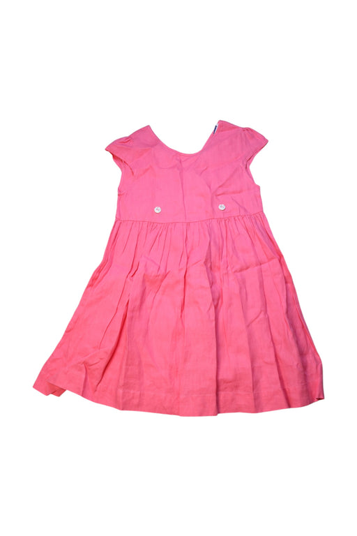 A Pink Short Sleeve Dresses from Petit Bateau in size 8Y for girl. (Front View)