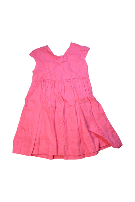 A Pink Short Sleeve Dresses from Petit Bateau in size 8Y for girl. (Back View)
