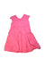 A Pink Short Sleeve Dresses from Petit Bateau in size 8Y for girl. (Back View)