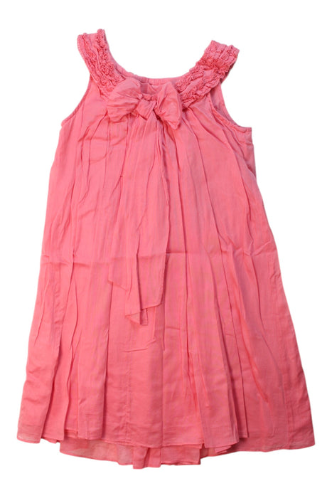 A Pink Sleeveless Dresses from Cyrillus in size 8Y for girl. (Back View)