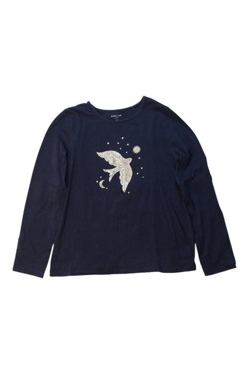 A Navy Long Sleeve Tops from Cyrillus in size 10Y for girl. (Front View)