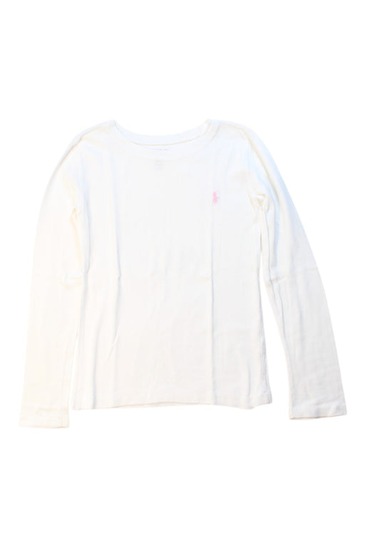 A White Long Sleeve Tops from Polo Ralph Lauren in size 6T for girl. (Front View)