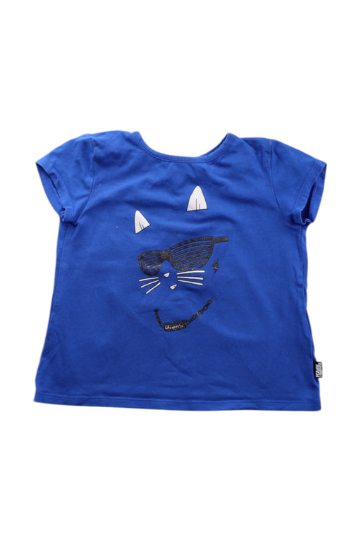 A Blue Short Sleeve Tops from Karl Lagerfeld in size 4T for girl. (Front View)