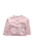 A Pink Puffer/Quilted Jackets from Petit Bateau in size 4T for girl. (Front View)