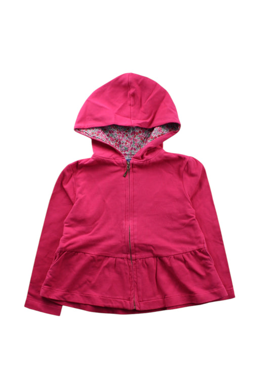 A Pink Zippered Sweatshirts from Jacadi in size 3T for girl. (Front View)