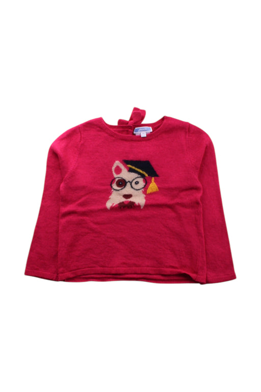 A Red Long Sleeve Tops from Jacadi in size 4T for girl. (Front View)