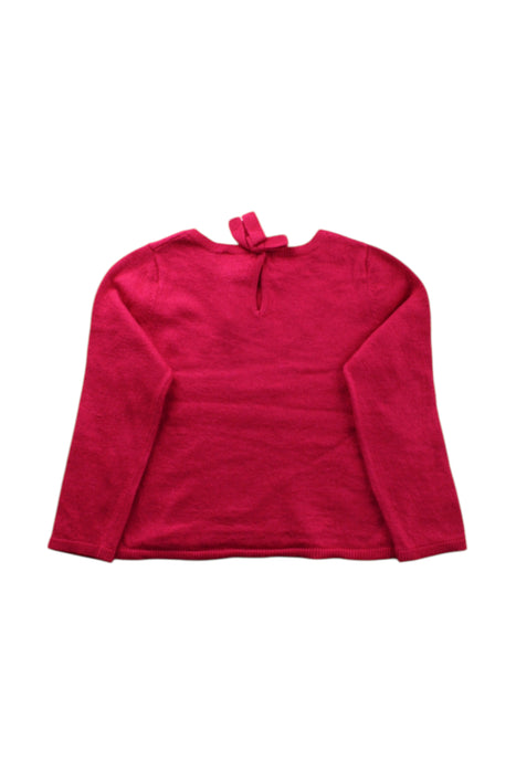 A Red Long Sleeve Tops from Jacadi in size 4T for girl. (Back View)