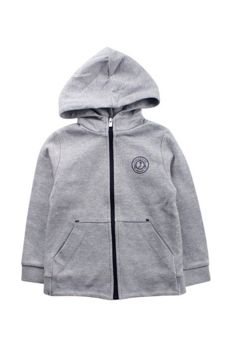 A Grey Zippered Sweatshirts from Jacadi in size 4T for neutral. (Front View)