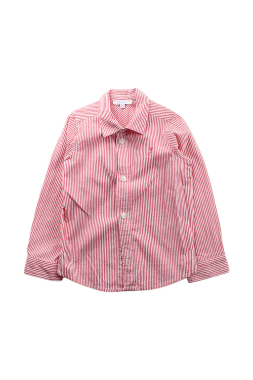 A Red Long Sleeve Shirts from Jacadi in size 3T for boy. (Front View)