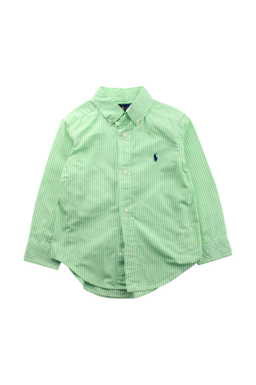 A Green Long Sleeve Shirts from Ralph Lauren in size 3T for boy. (Front View)