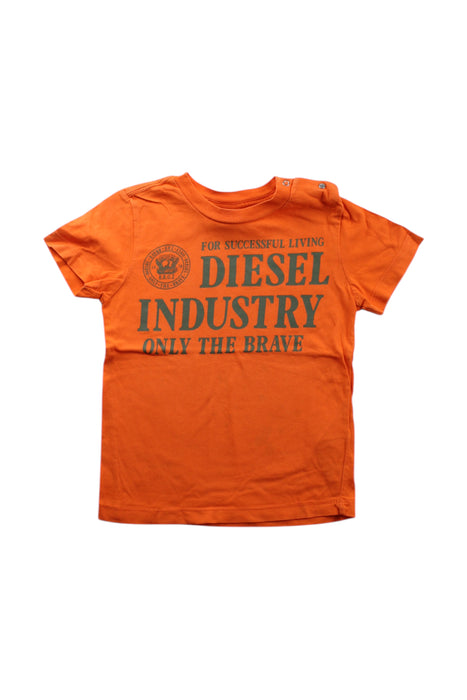 A Orange Short Sleeve T Shirts from Diesel in size 2T for boy. (Front View)