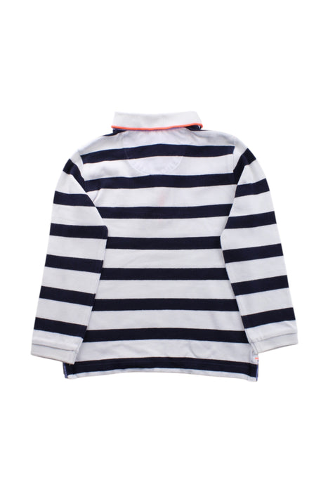 A Navy Long Sleeve Polos from Jacadi in size 4T for boy. (Back View)