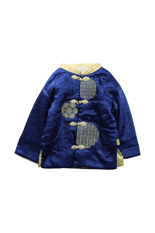 A Blue Coats from Mides in size 12-18M for neutral. (Front View)