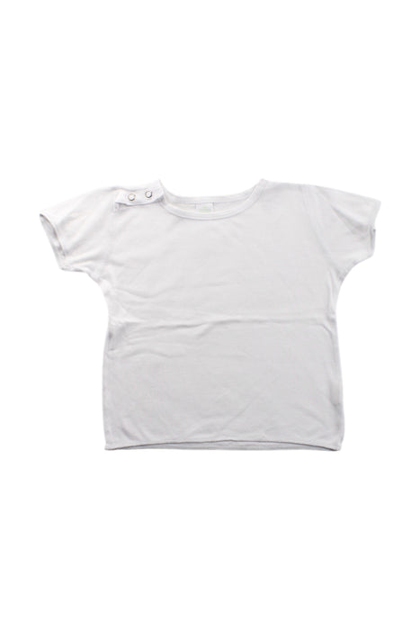 A White Short Sleeve T Shirts from Mides in size 6-12M for neutral. (Front View)