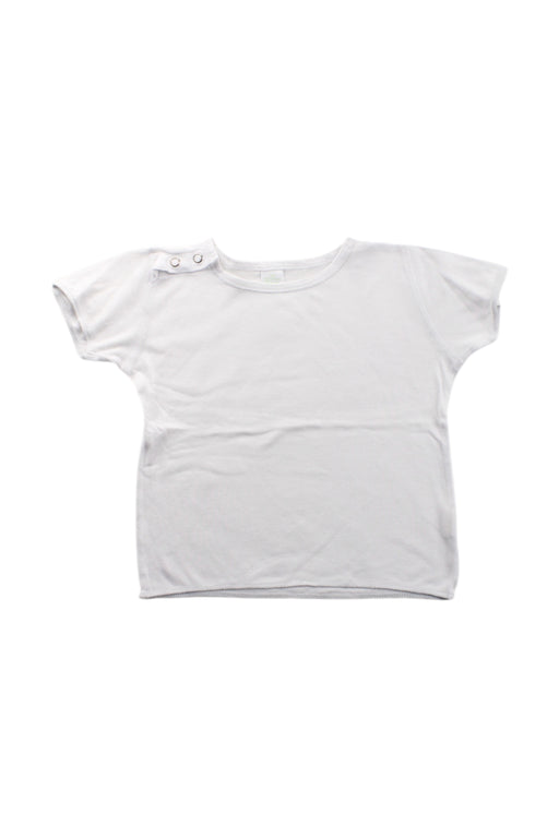 A White Short Sleeve T Shirts from Mides in size 6-12M for neutral. (Front View)