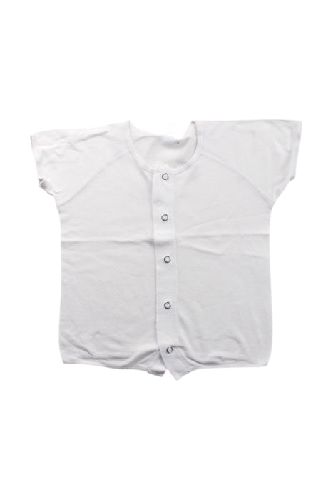 A White Short Sleeve Shirts from Mides in size 6-12M for neutral. (Front View)