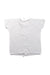 A White Short Sleeve Shirts from Mides in size 6-12M for neutral. (Back View)