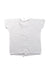 A White Short Sleeve Shirts from Mides in size 6-12M for neutral. (Back View)