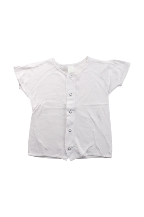 A White Short Sleeve Shirts from Mides in size 6-12M for neutral. (Front View)