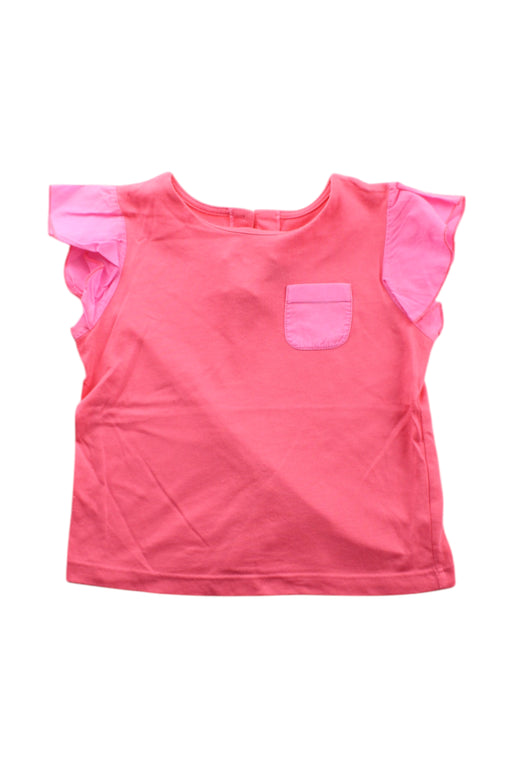 A Pink Sleeveless Tops from Jacadi in size 4T for girl. (Front View)