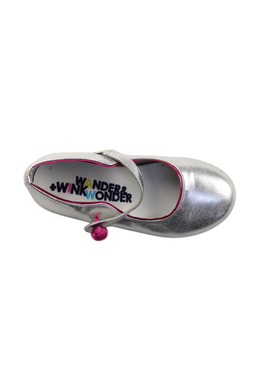 A Silver Flats from WiNK in size 5T for girl. (Front View)