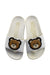 A White Sandals from Moschino in size 6T for neutral. (Back View)
