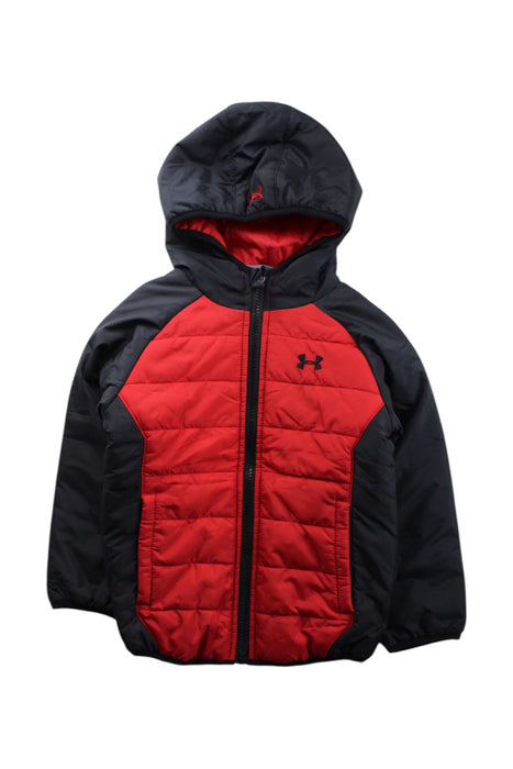 A Black Puffer/Quilted Coats & Outerwear from Under Armour in size 3T for neutral. (Front View)