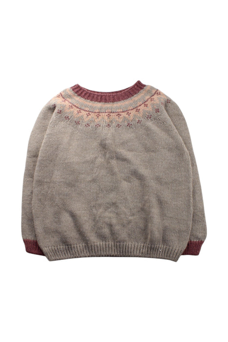 A Beige Knit Sweaters from Laranjinha in size 8Y for neutral. (Front View)