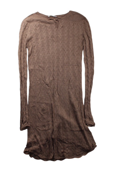 A Brown Long Sleeve Dresses from Chloe in size 10Y for girl. (Front View)