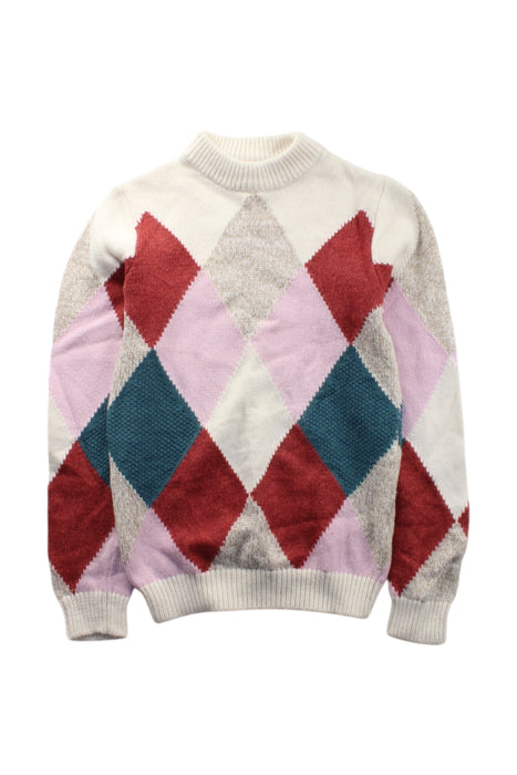 A Multicolour Knit Sweaters from Velveteen in size 8Y for girl. (Front View)