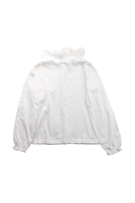 A White Long Sleeve Shirts from Jacadi in size 8Y for girl. (Back View)