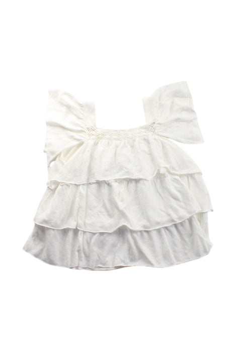 A White Sleeveless Tops from Nanos in size 10Y for girl. (Front View)