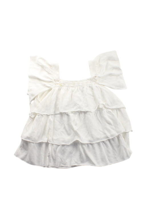 A White Sleeveless Tops from Nanos in size 10Y for girl. (Front View)