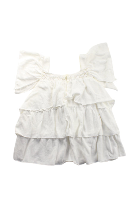 A White Sleeveless Tops from Nanos in size 10Y for girl. (Back View)