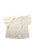 A White Short Sleeve Tops from yellowpelota in size 8Y for girl. (Front View)