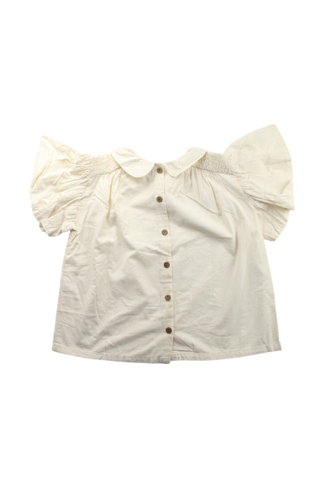 A White Short Sleeve Tops from yellowpelota in size 8Y for girl. (Back View)