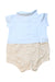 A Blue Short Sleeve Rompers from Familiar in size 0-3M for boy. (Back View)