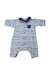 A Blue Long Sleeve Rompers from Familiar in size 0-3M for boy. (Front View)
