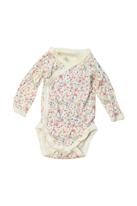 A Multicolour Long Sleeve Bodysuits from Petit Bateau in size 0-3M for girl. (Front View)
