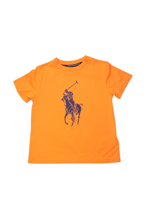A Orange Short Sleeve T Shirts from Polo Ralph Lauren in size 4T for boy. (Front View)