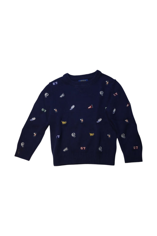 A Navy Knit Sweaters from Polo Ralph Lauren in size 5T for boy. (Front View)