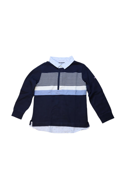 A Navy Long Sleeve Polos from J.Press in size 5T for boy. (Front View)