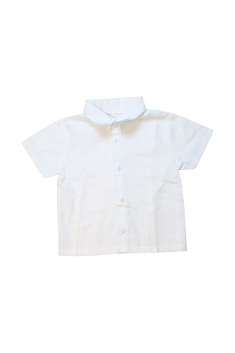 A White Short Sleeve Shirts from Sarah Louise in size 3-6M for boy. (Front View)