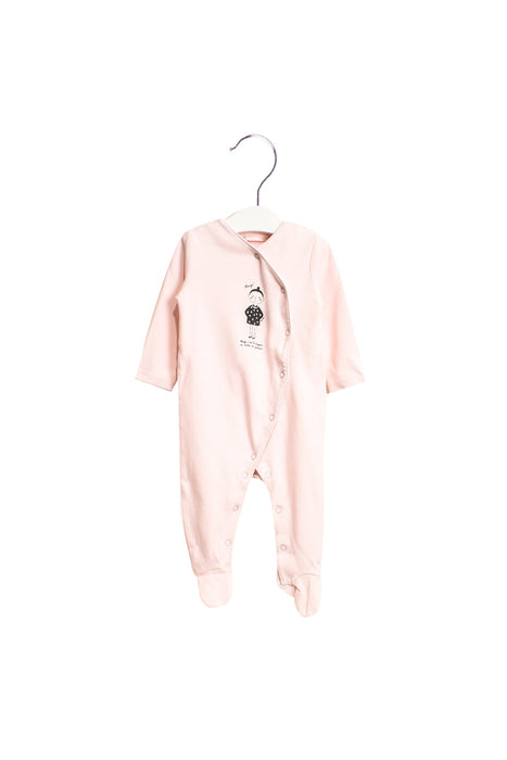 A Pink Long Sleeve Jumpsuits from Natalys in size 6-12M for girl. (Front View)