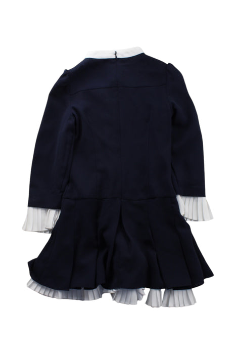 A Navy Long Sleeve Dresses from Nicholas & Bears in size 6T for girl. (Back View)