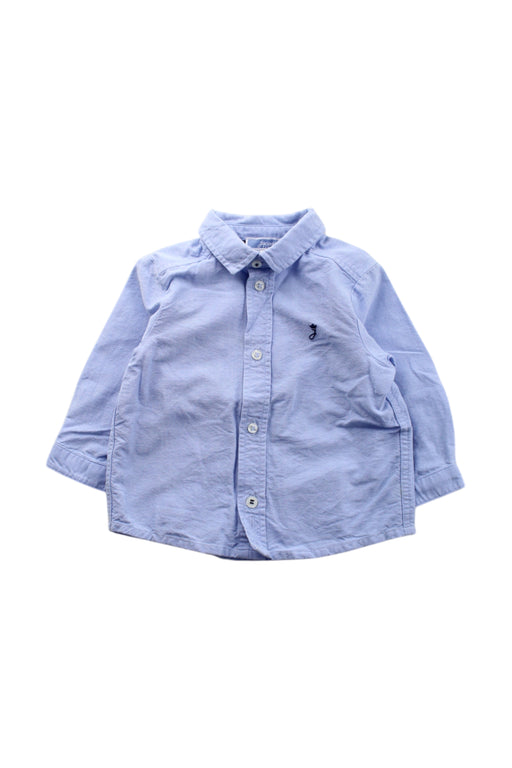 A Blue Long Sleeve Shirts from Jacadi in size 3-6M for neutral. (Front View)