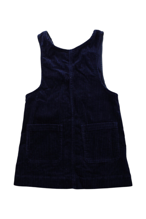 A Navy Overall Dresses from Seed in size 5T for girl. (Front View)
