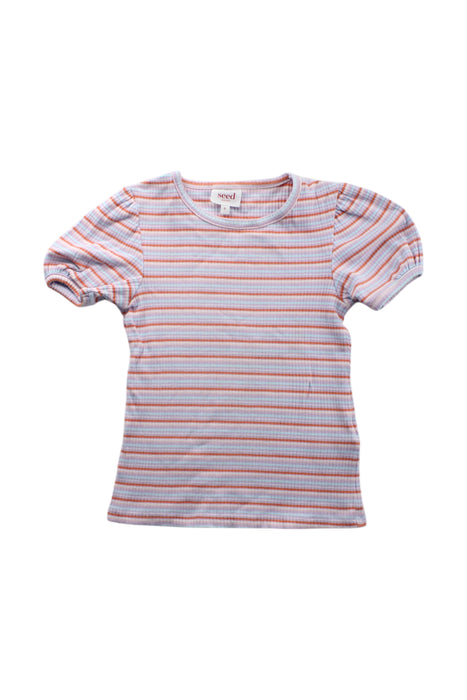 A Multicolour Short Sleeve Tops from Seed in size 6T for girl. (Front View)
