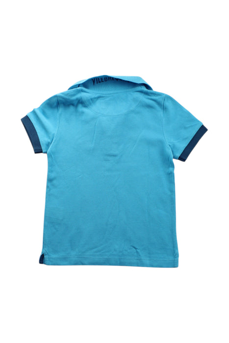 A Blue Short Sleeve Polos from Vilebrequin in size 6T for boy. (Back View)